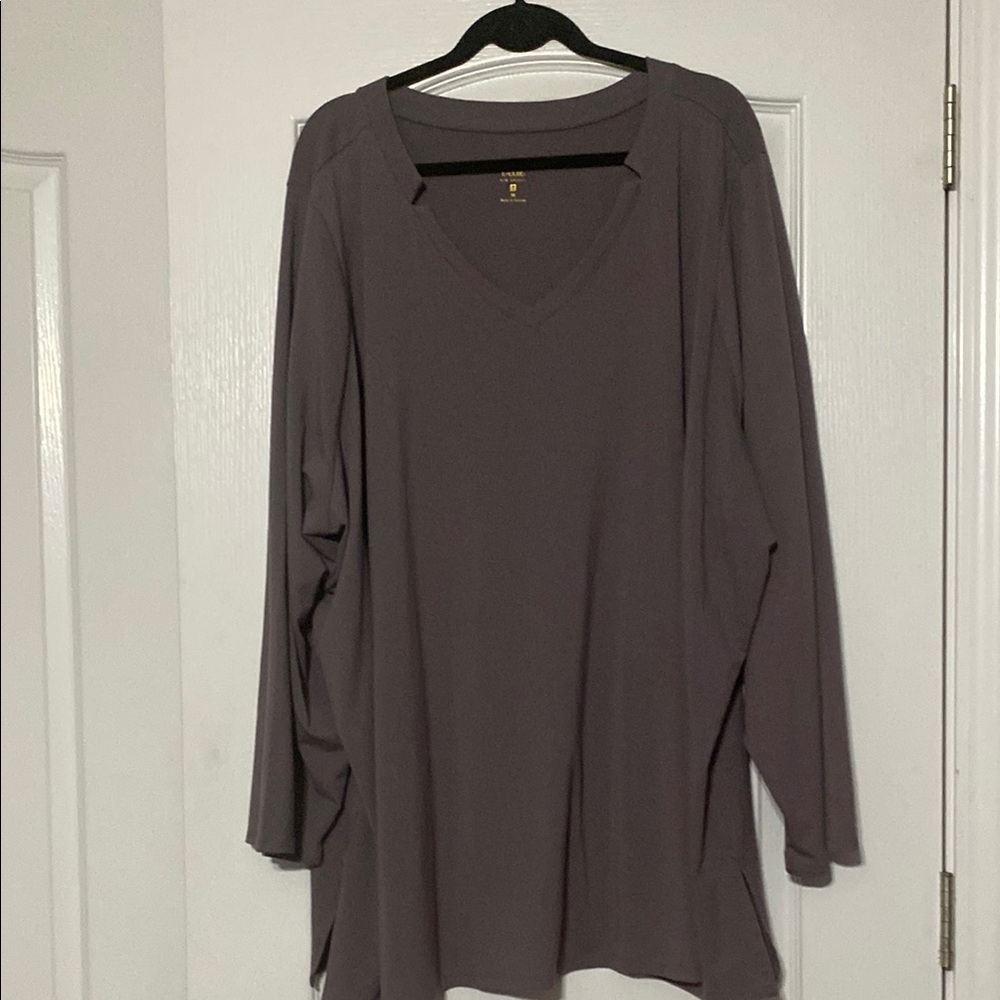 Belle by Kim Gravel Brown Oversized Tunic Top